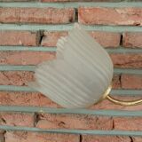 Brass and glass sconce