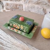 Antique butter dish in slip