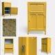Parisian art deco buffet in yellow ochre