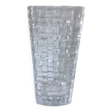 Large crystal wicker mesh vase