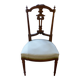 Chaise tapissee en bois sulpte moulure