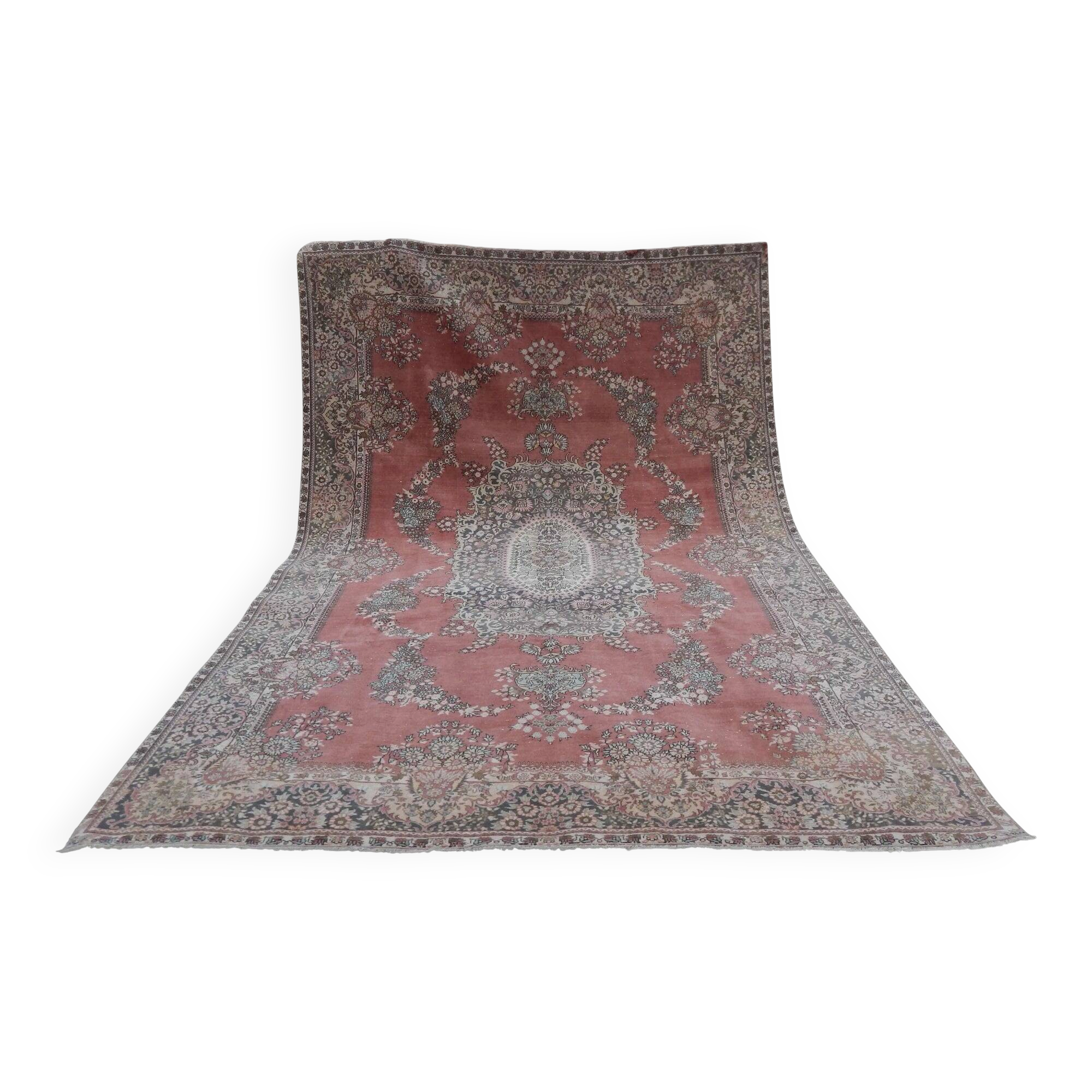 Vintage Turkish Oushak rug 245x345 cm