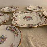 English dessert service 6 plates and 1 Grafton Royal dish