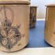 Lot of 6 enamelled terracotta pots - Moroccan pottery