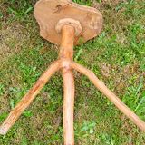 Brutalist art deco pedestal table