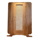 Antique solid oak wardrobe with caning.