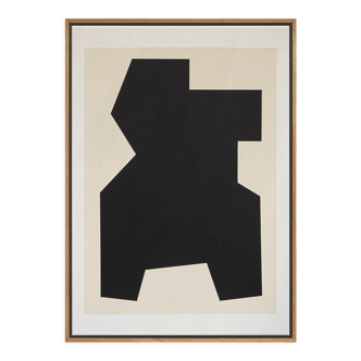 Original abstract painting, Black sign B04