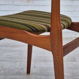 1960s, set of 4 Danish dinning chairs, solid teak wood, original condition.