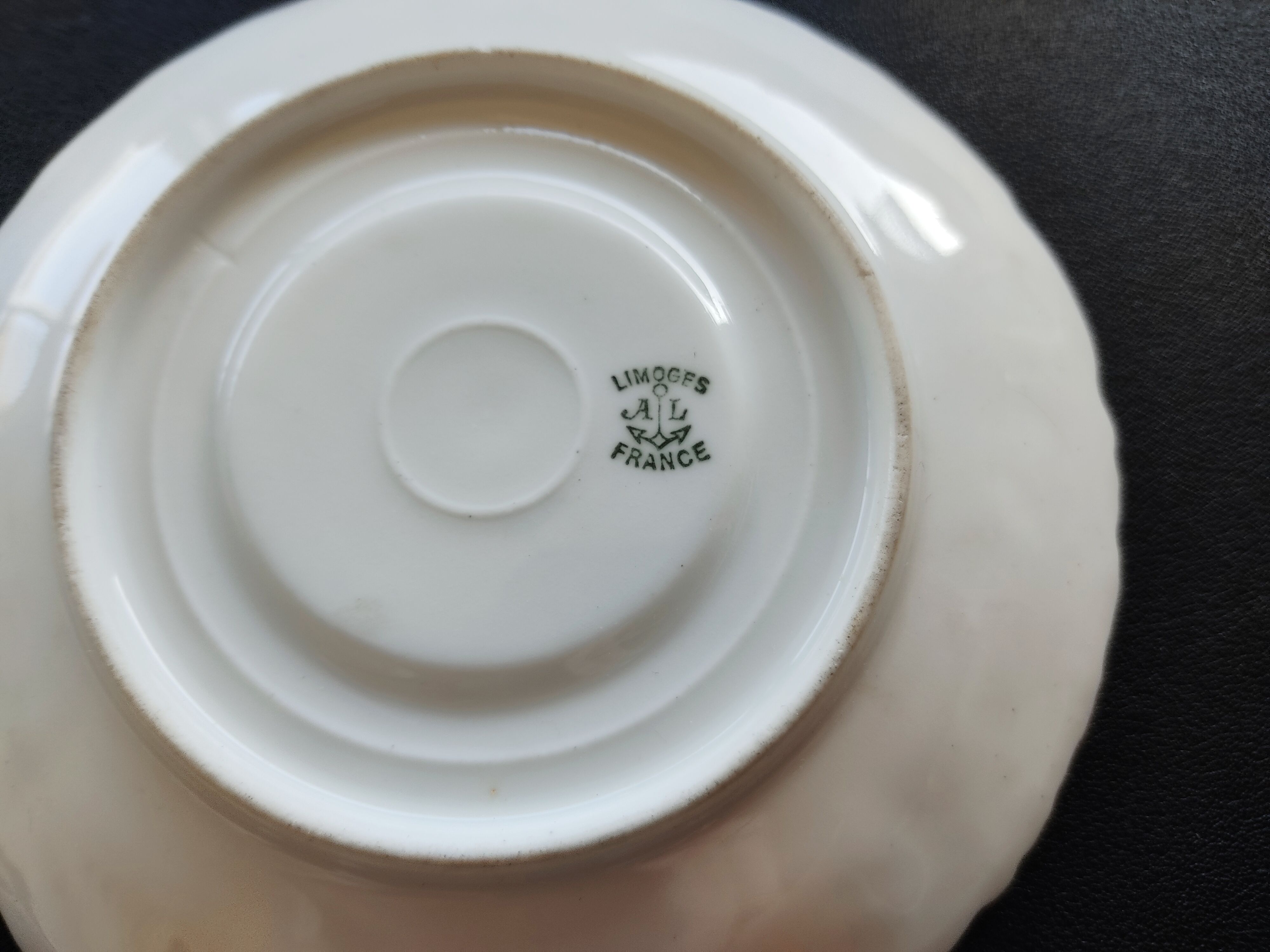 Late 19th century Limoges hand-painted undercuper of