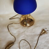 Blue mushroom lamp