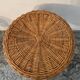 Vintage stool in rattan and woven wicker