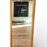 Modernist mirror in solid elm from the 1950s.