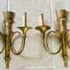 Pair of gilded bronze wall lamps