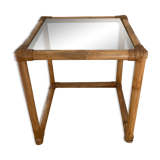 Rattan side table