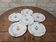 Set of 6 dessert plates with a floral bouquet pattern, 20.5cm.
