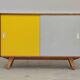 Yellow and grey U-452 sideboard by Jiri Jiroutek for Interier Praha 1960