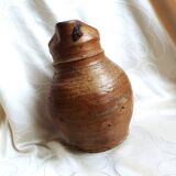 Old stoneware farm jug; stoneware pitcher for water, wine, cider...