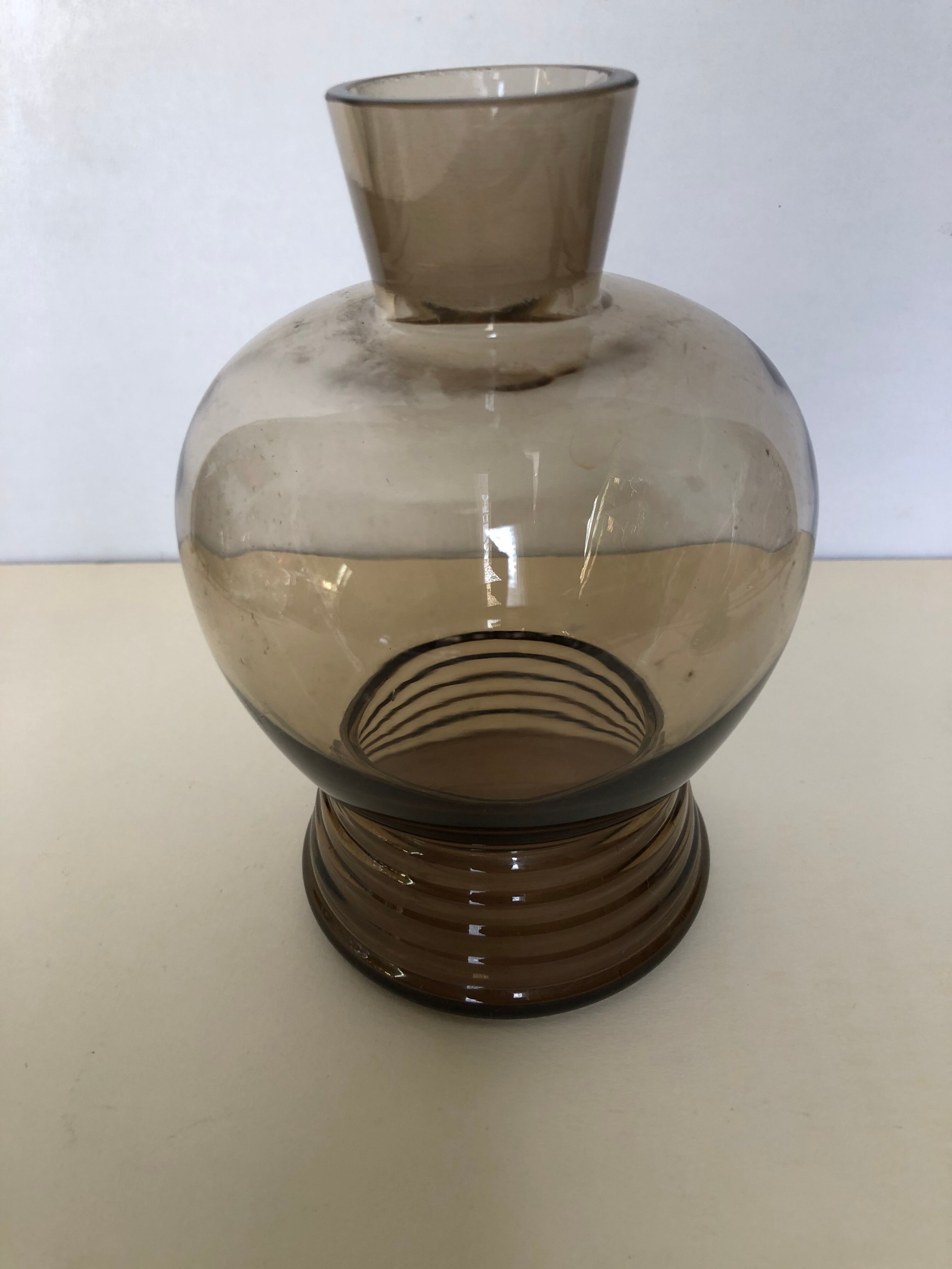 Smoked glass liqueur carafe