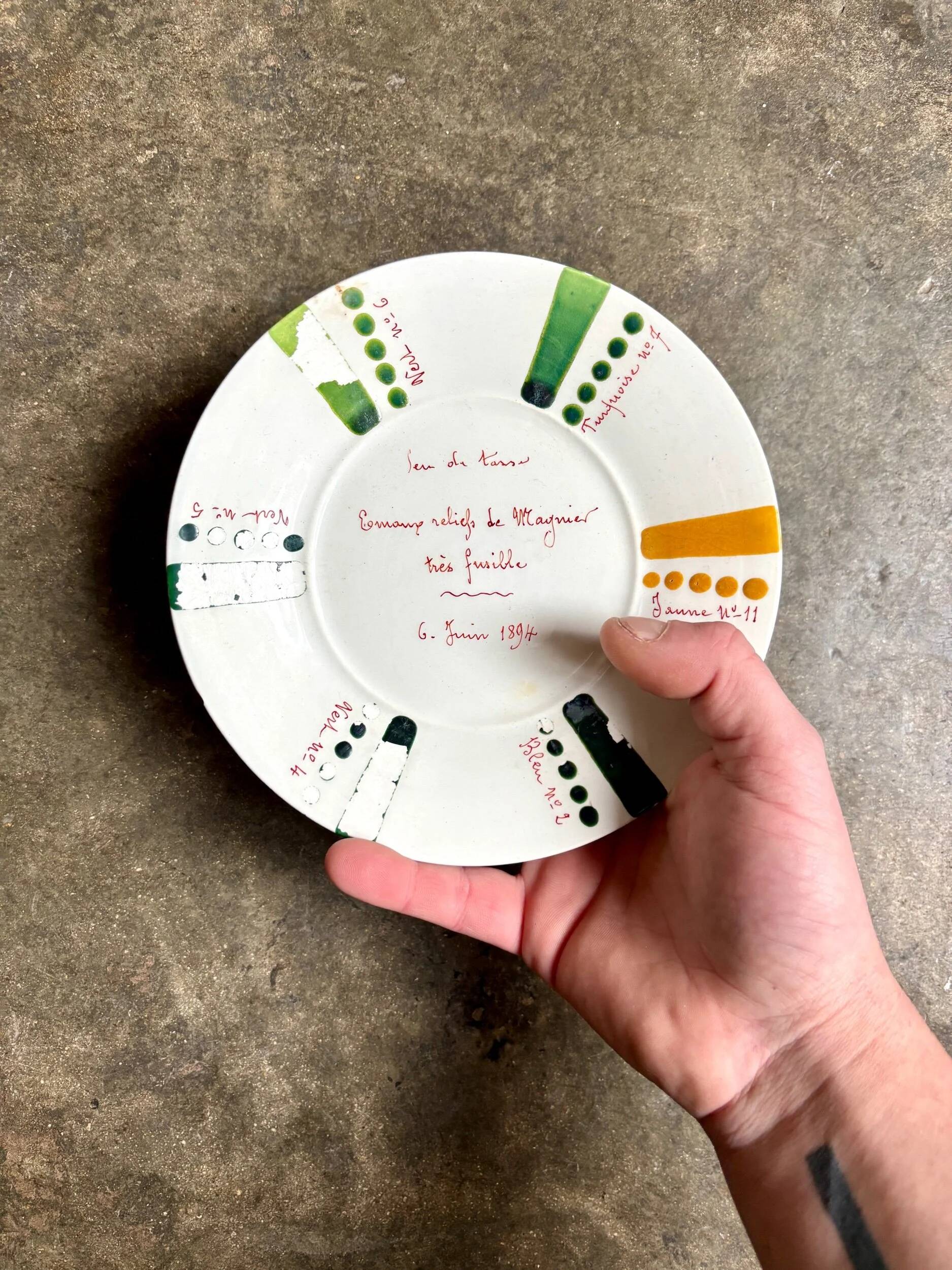 Polychrome Lunéville dessert plate, 1894