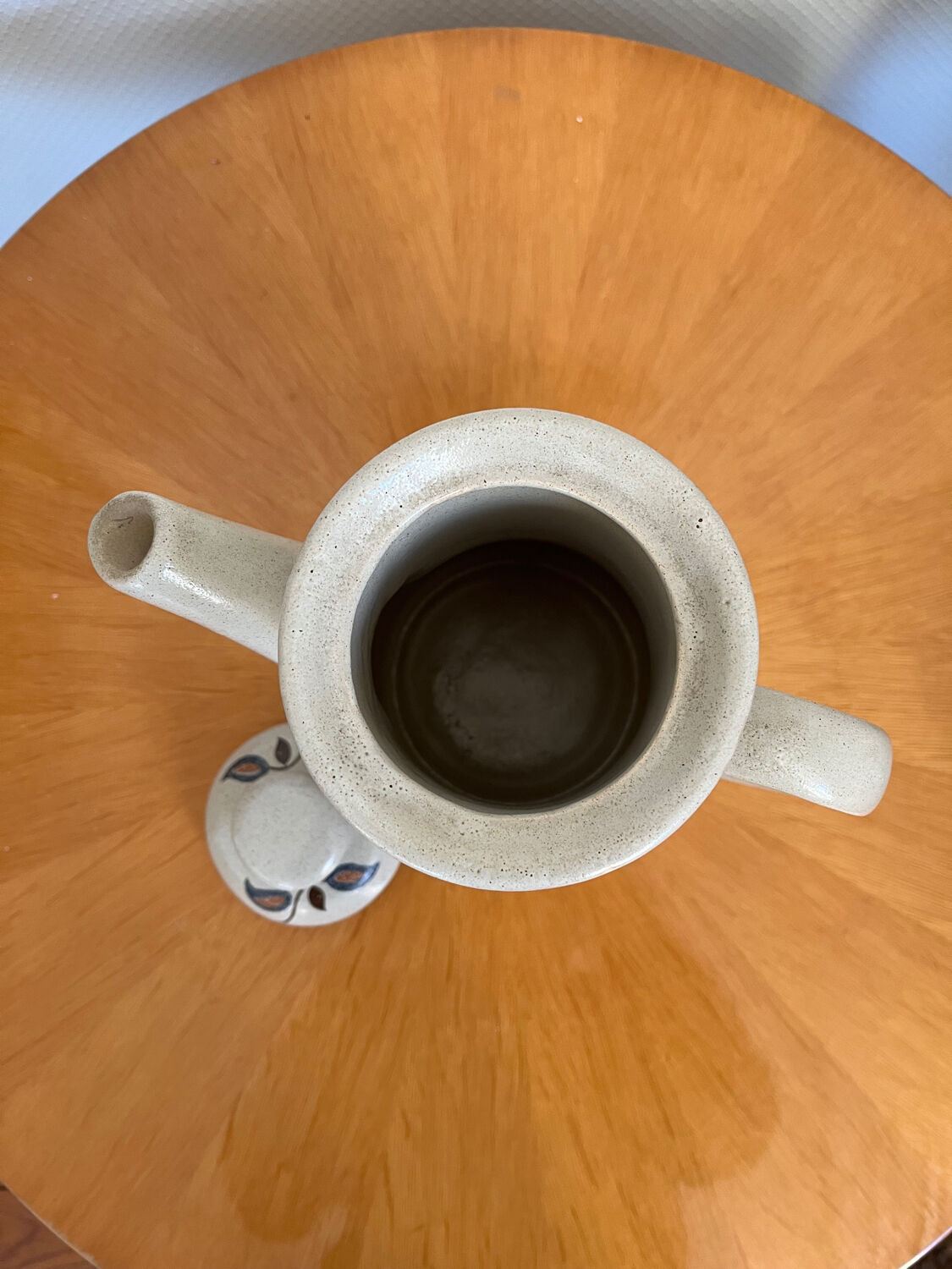 Saint Amand enameled stoneware coffee maker, Sologne decor