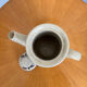 Saint Amand enameled stoneware coffee maker, Sologne decor