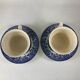 Tasses à thé et Sous-Tasses English Ironstone England bleu