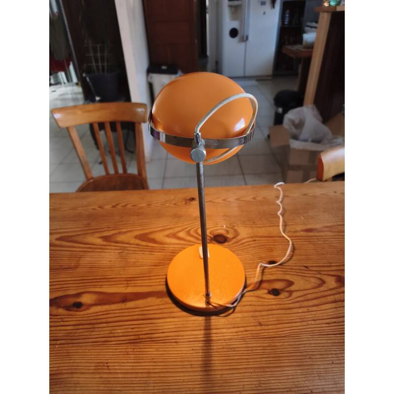 Vintage orange metal lamp