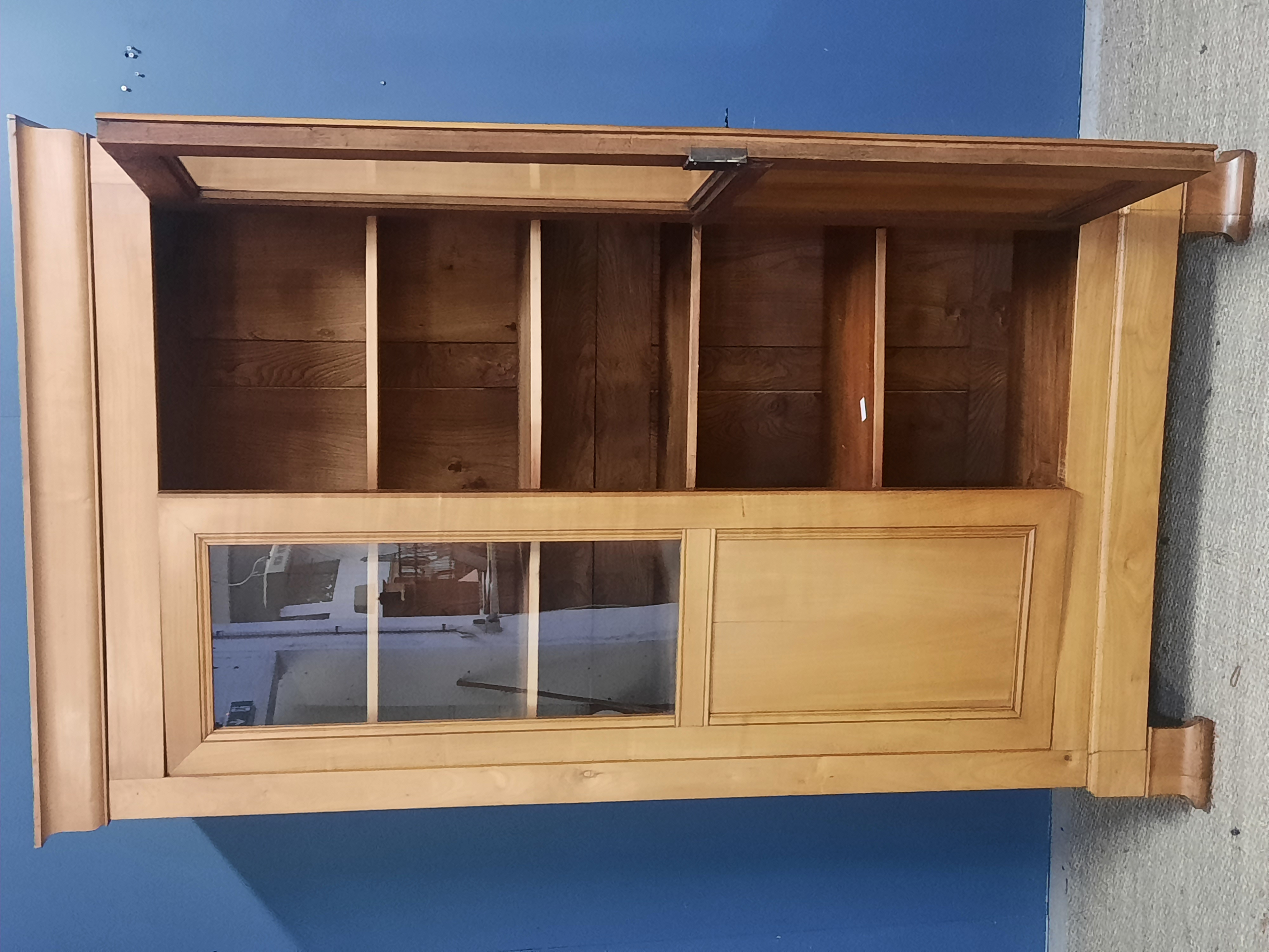Louis Philippe style cherry wood bookcase