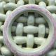 Light green woven ceramic basket Jérome Massier Vallauris