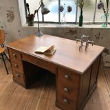 Desk with drawers in oak