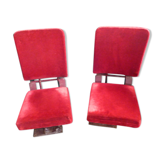 Two swivel cinema armchairs