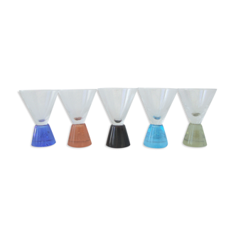 Set of 5 alcohol glasses