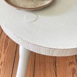 Tabouret tripode blanc vintage