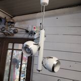 Vintage eyeball pendant chandelier with 3 lacquered reflectors
