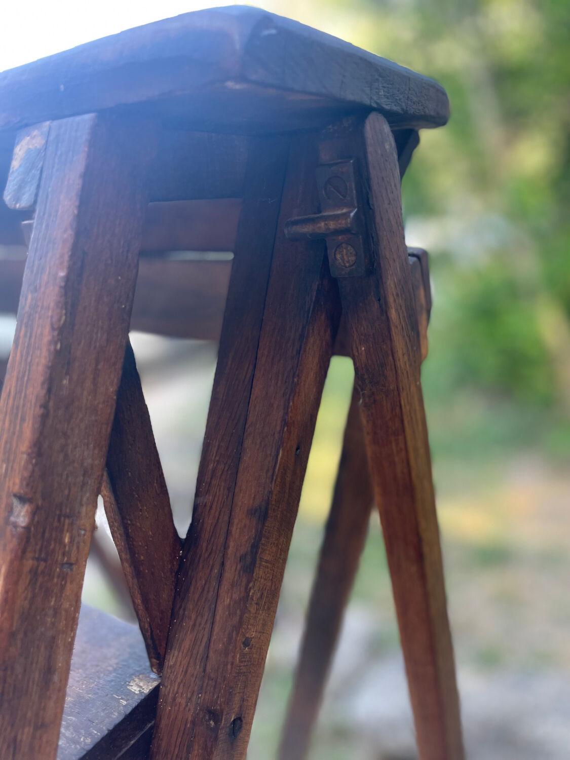 Decorative wooden ladder