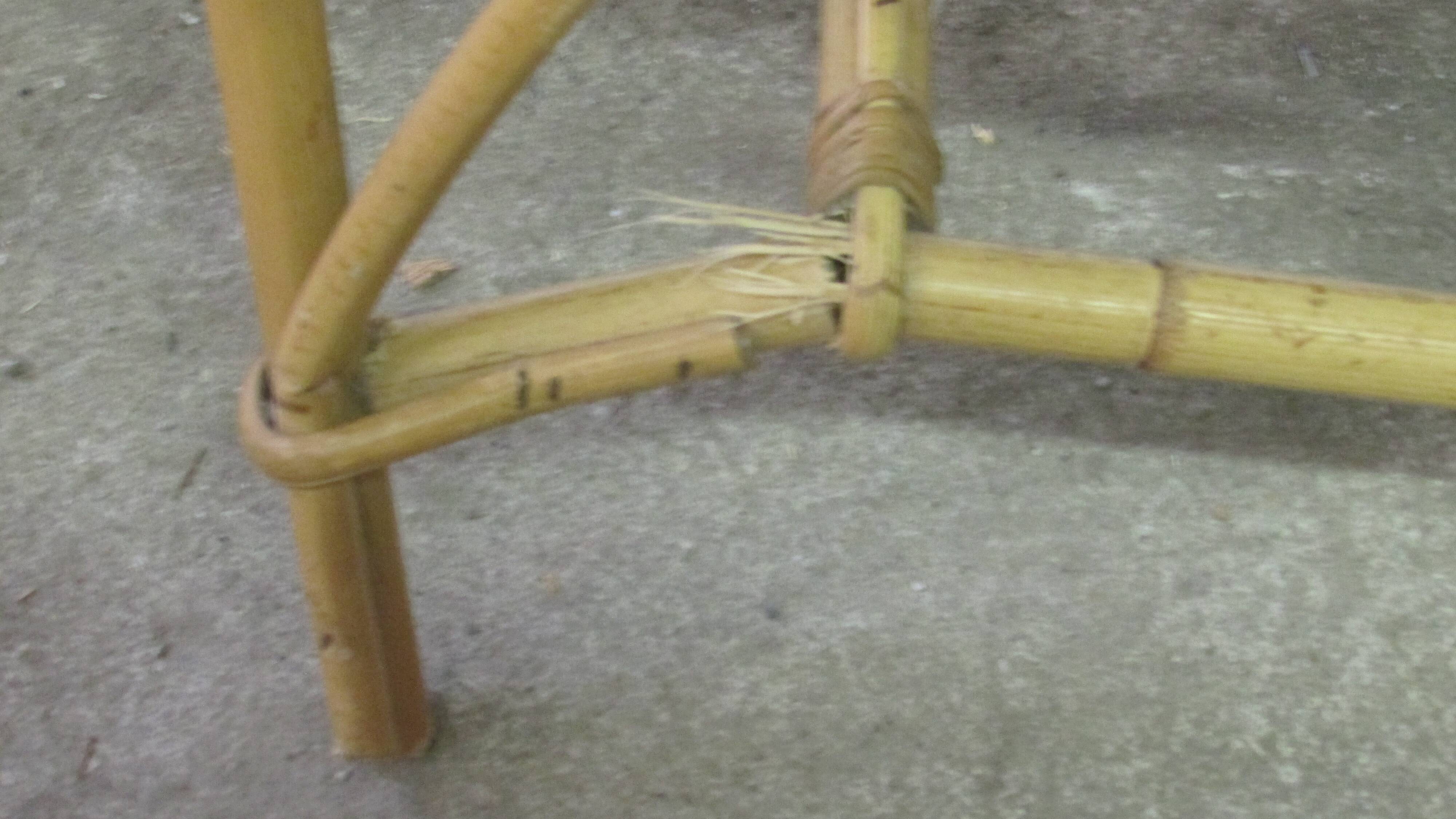 Children's rattan/bamboo shell armchair