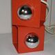 Pair of Orange Lamps from the 70s