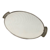 Vintage mirror and metal tray
