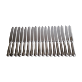 Ercuis set de 18 couteaux métal argenté et inox modèle violon