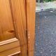 Scandinavian tall solid wood wardrobe with hanging space
