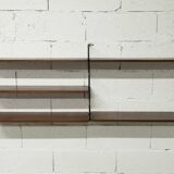 Zigzag string shelf 3 black ladders 5 teak shelves 1950