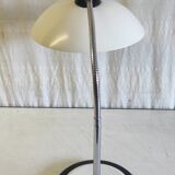 Beige and chrome articulated table lamp - 70s/80s