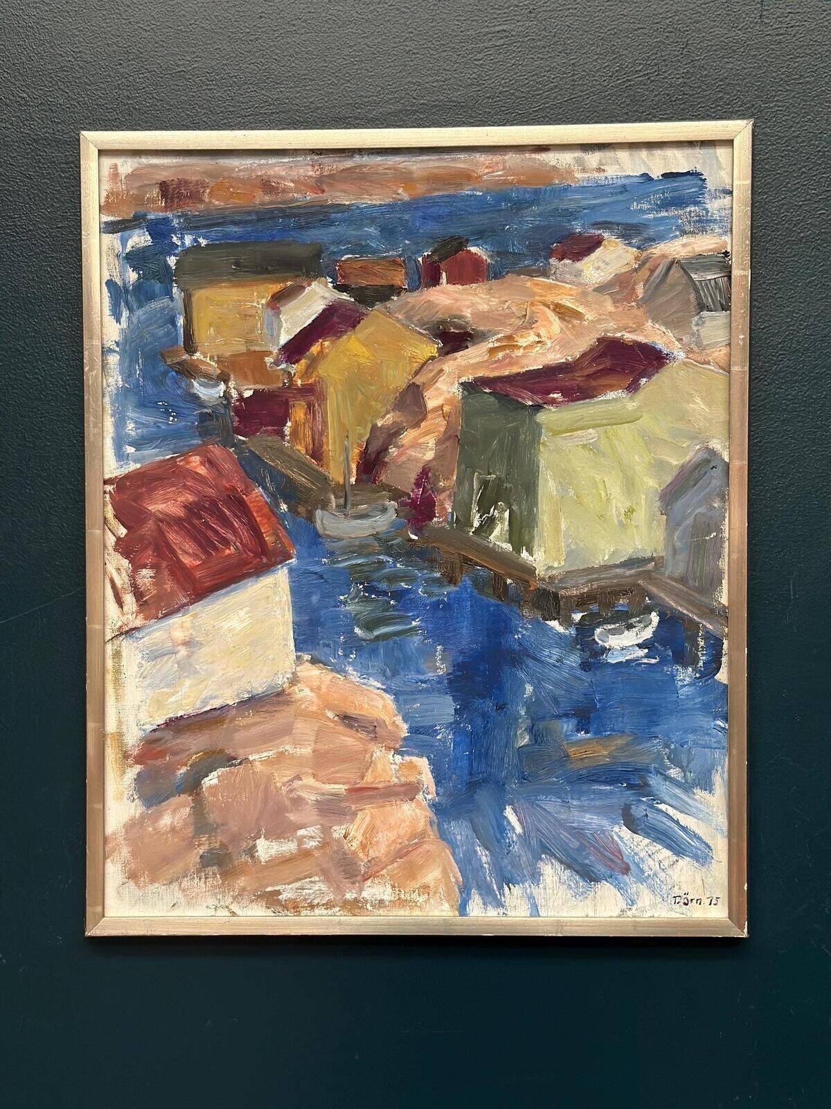 Original Swedish Oil On Canvas – “Vivid Landscape” By Tryggve Örn