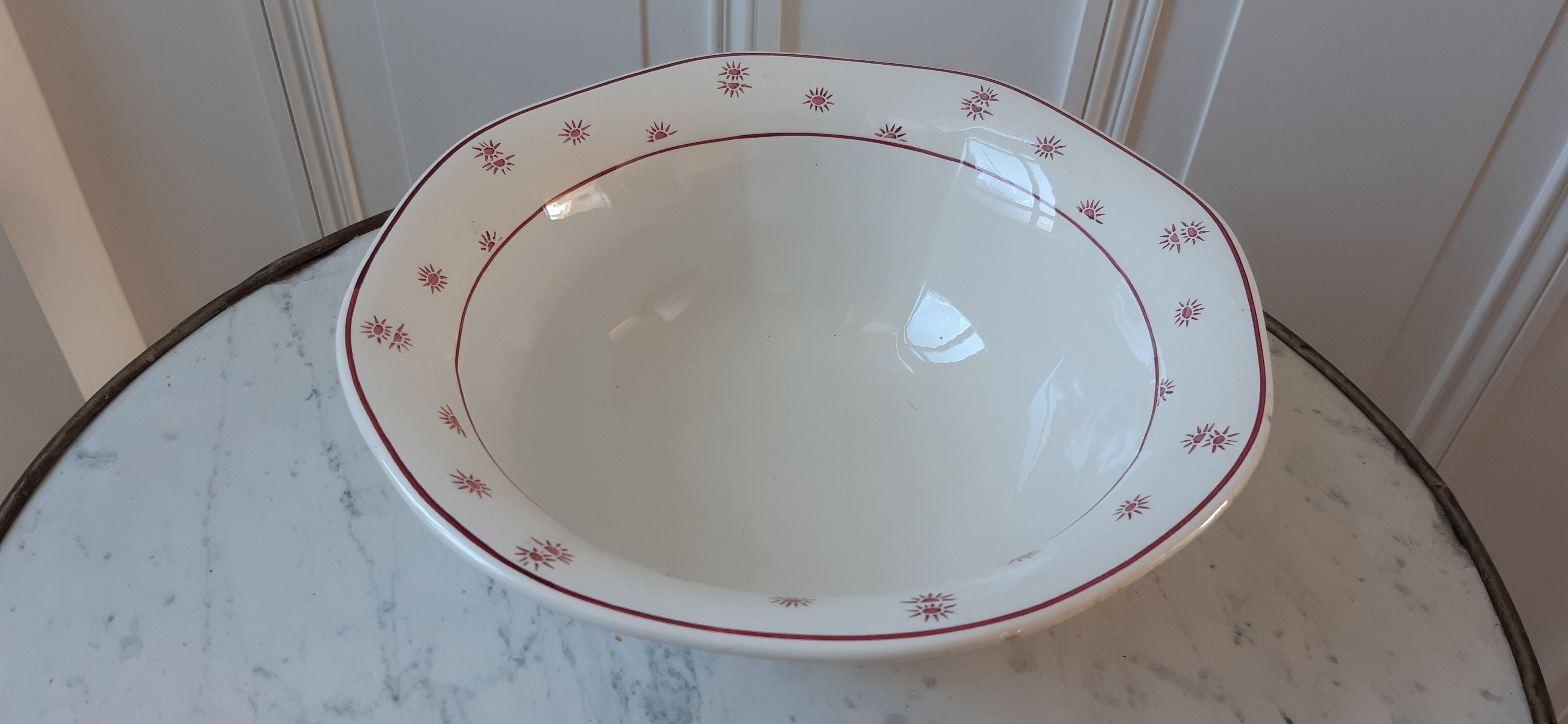 Salad bowl Digoin Sarreguemines model "Andrée" years 30-40