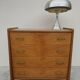 Vintage chest of drawers with compass feet, 1950s, 4 drawers