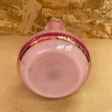 Old Pink Opaline Soliflore Vase + Vintage Gold & Camé Decor