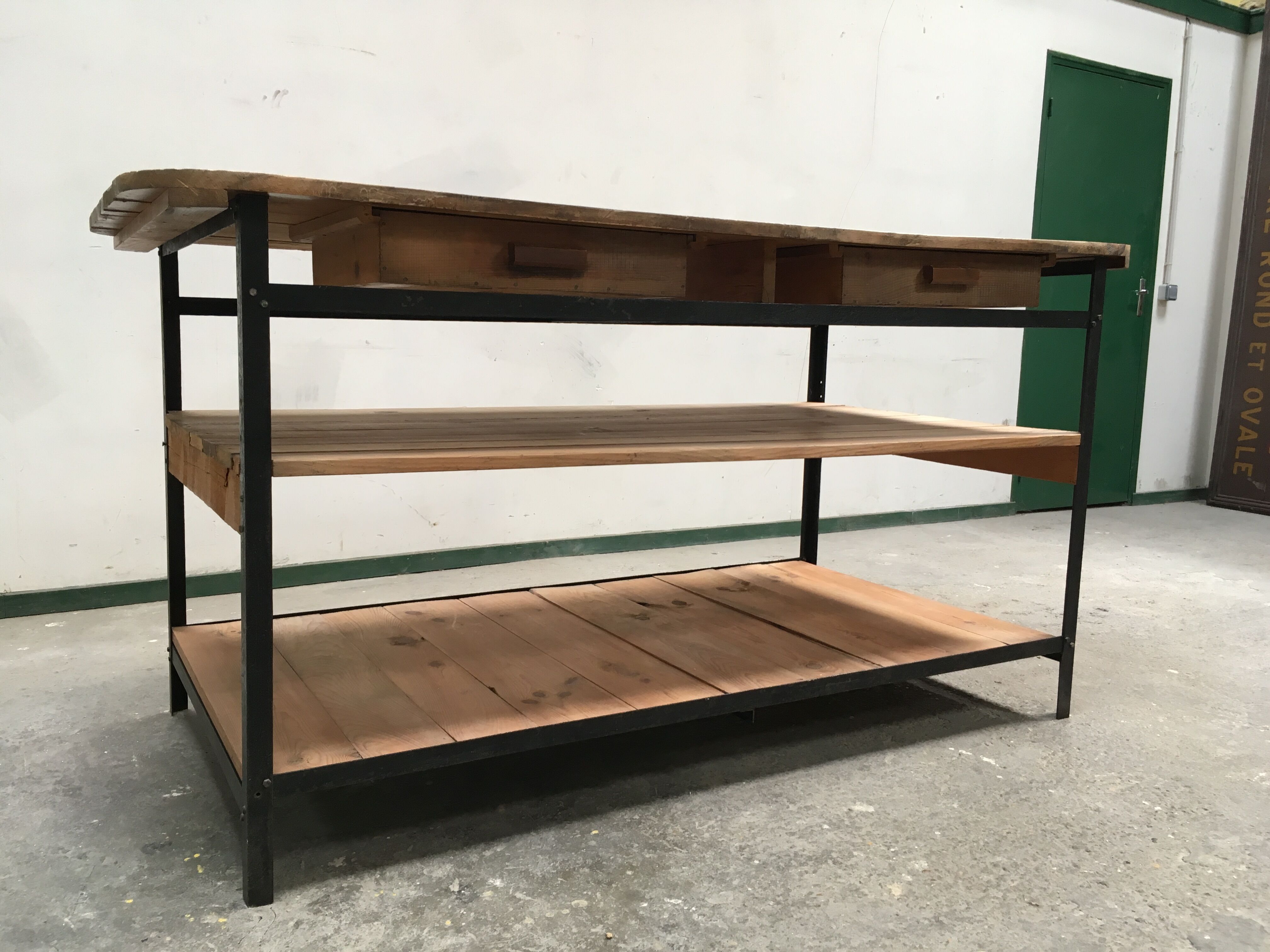 Counter to shelves of business