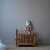 Rattan toy box, Scandinavian decoration, handmade
