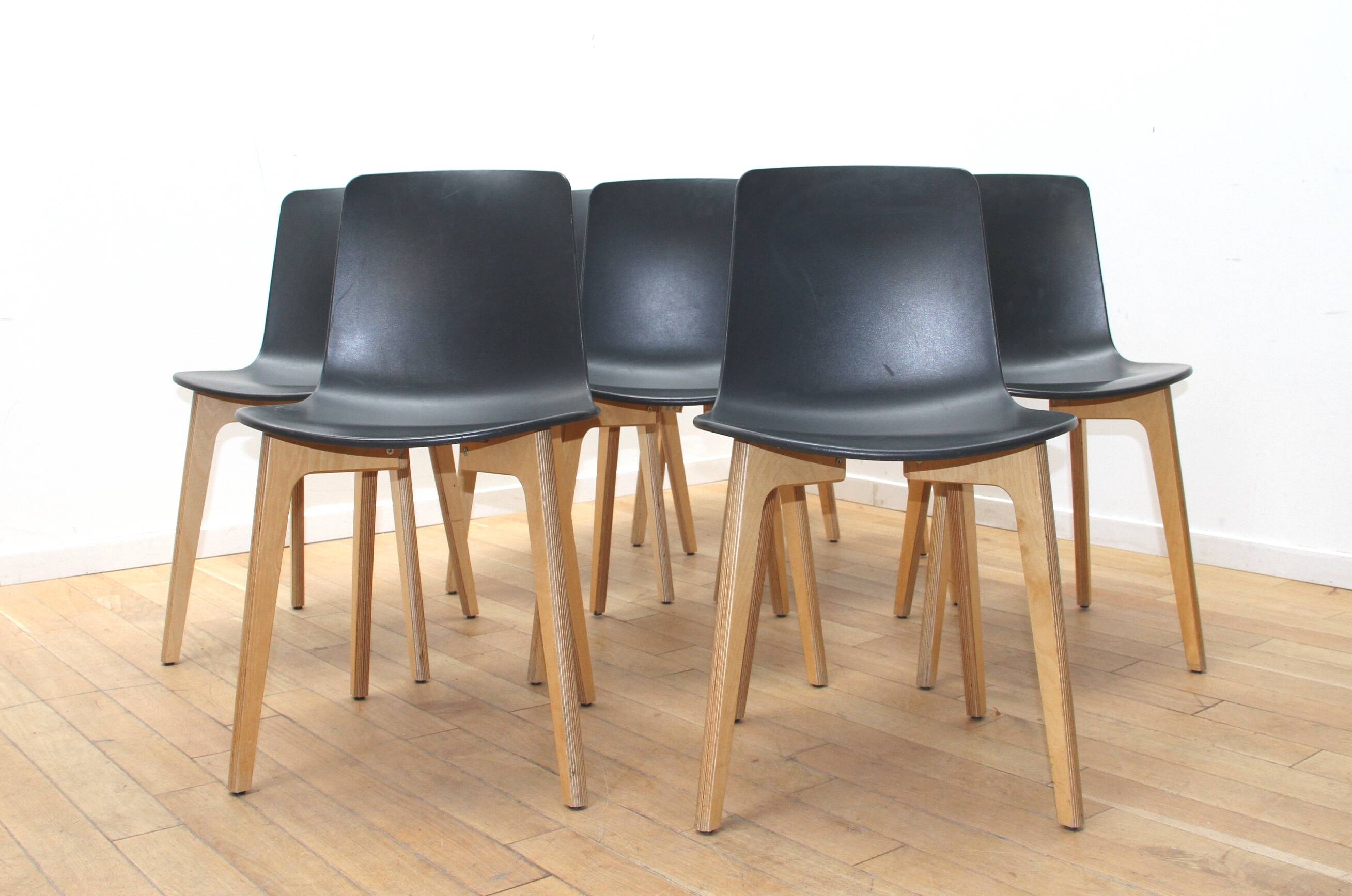 Suite de 8 chaises de bureau Lottus Chair, Enea