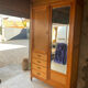 Art Deco hotel-style Parisian wardrobe chest or